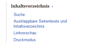 Ad Hominem Template: Inhaltsverzeichnis im ausgeklappten Zustand