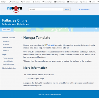 Nuropa Template für DokuWiki